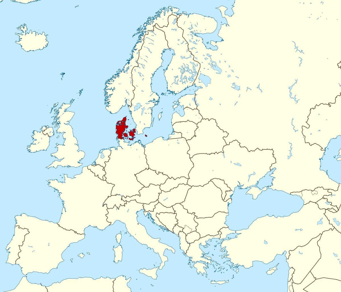 wêreld kaart wat denemarke