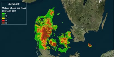 Kaart van denemarke klimaat 