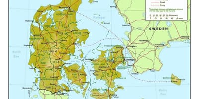 Kaart van denemarke kommune