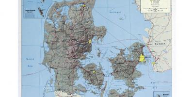 Internasionale lughawens in denemarke kaart