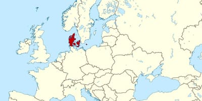 Wêreld kaart wat denemarke