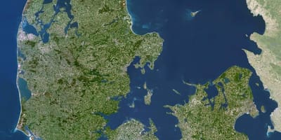 Kaart van denemarke satelliet 