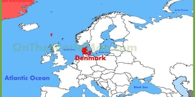 Kopenhagen, denemarke kaart van europa